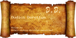 Dudics Dorottya névjegykártya