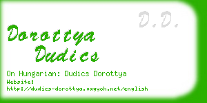 dorottya dudics business card